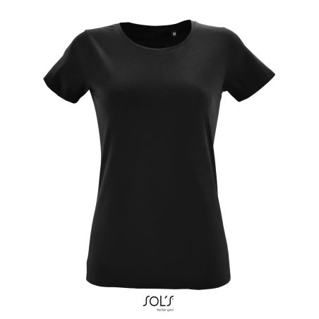 TEE-SHIRT FEMME COL ROND AJUSTÉ