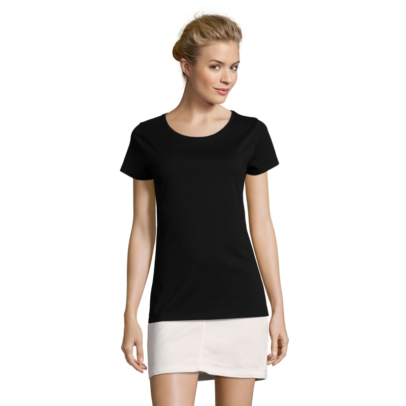 TEE-SHIRT JERSEY COL ROND AJUSTÉ FEMME