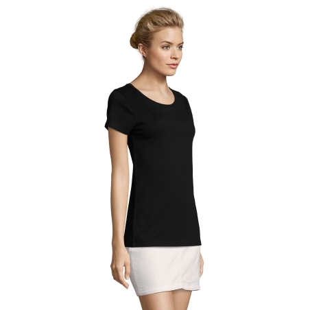 TEE-SHIRT JERSEY COL ROND AJUSTÉ FEMME