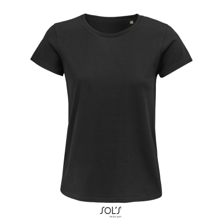 TEE-SHIRT FEMME JERSEY COL ROND AJUSTÉ