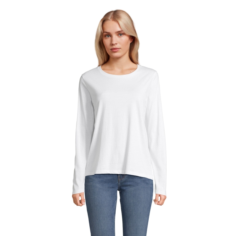 TEE-SHIRT FEMME COL ROND MANCHES LONGUES