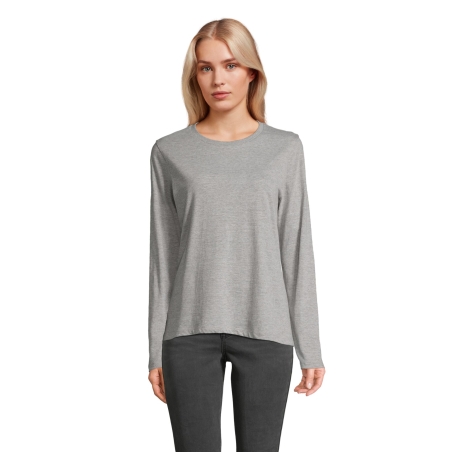 TEE-SHIRT FEMME COL ROND MANCHES LONGUES