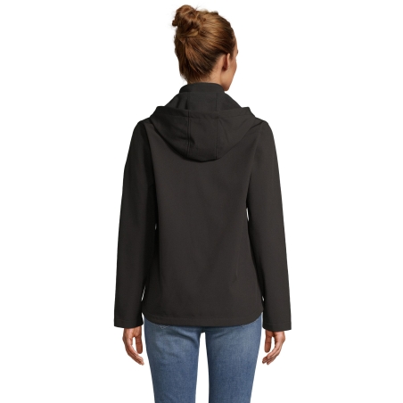 VESTE CAPUCHE SOFTSHELL FEMME