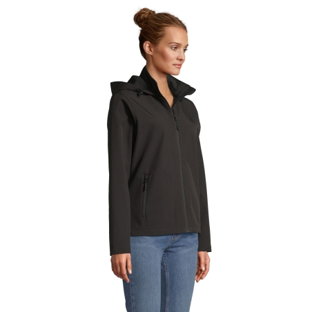 VESTE CAPUCHE SOFTSHELL FEMME