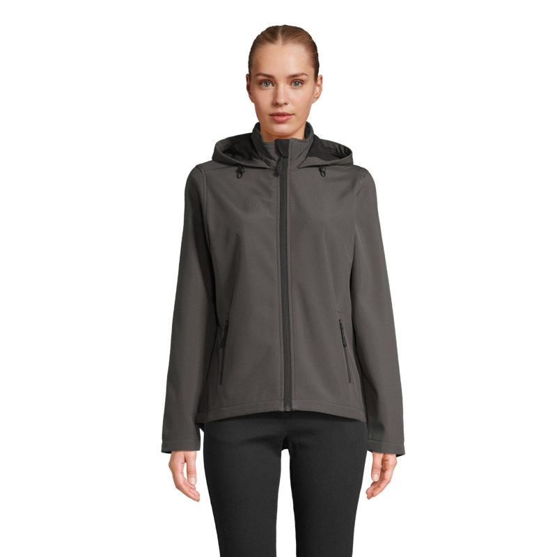 VESTE CAPUCHE SOFTSHELL FEMME