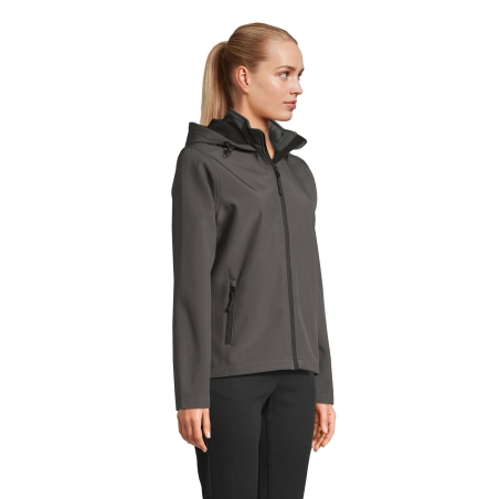 VESTE CAPUCHE SOFTSHELL FEMME