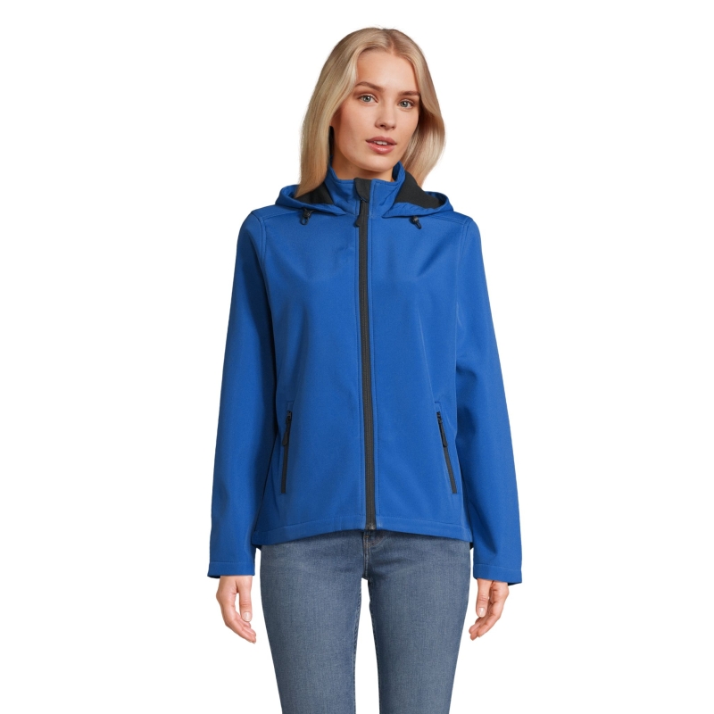 VESTE CAPUCHE SOFTSHELL FEMME