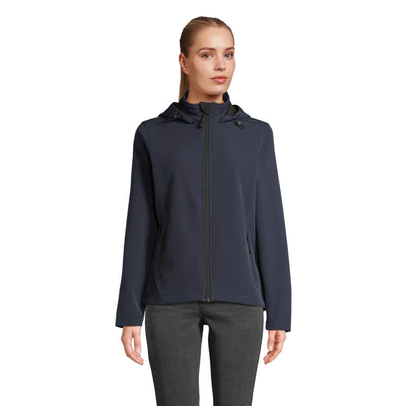 VESTE CAPUCHE SOFTSHELL FEMME