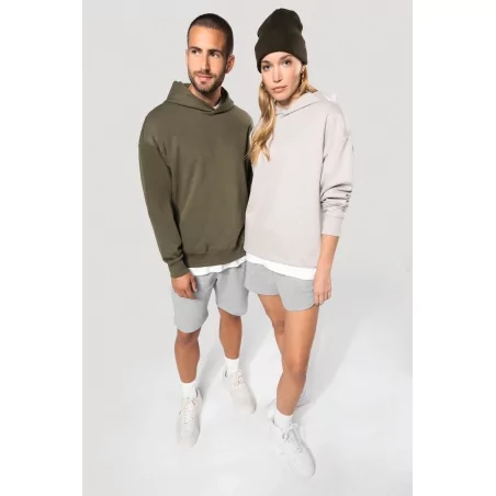 Sweatshirt à capuche molleton oversize unisexe