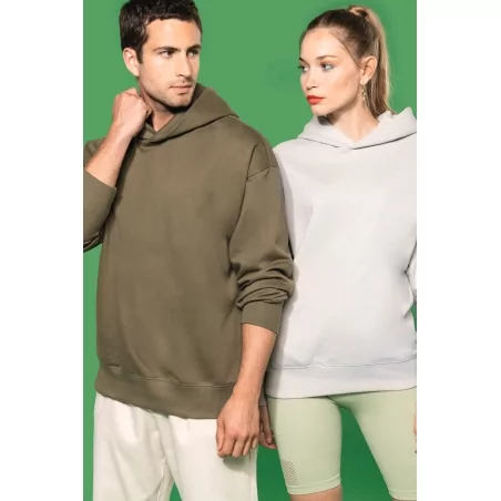 Sweatshirt à capuche molleton oversize unisexe