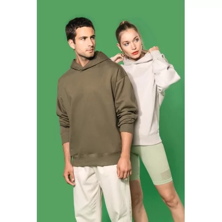 Sweatshirt à capuche molleton oversize unisexe
