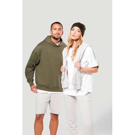 Sweatshirt à capuche molleton oversize unisexe