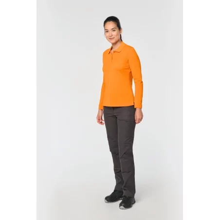 Polo manches longues femme