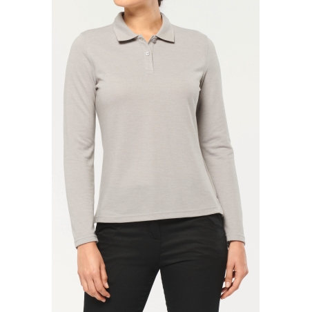 Polo manches longues femme
