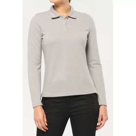 Polo manches longues femme
