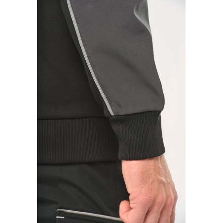 Veste molleton bicolore zippée à capuche écoresponsable unisexe