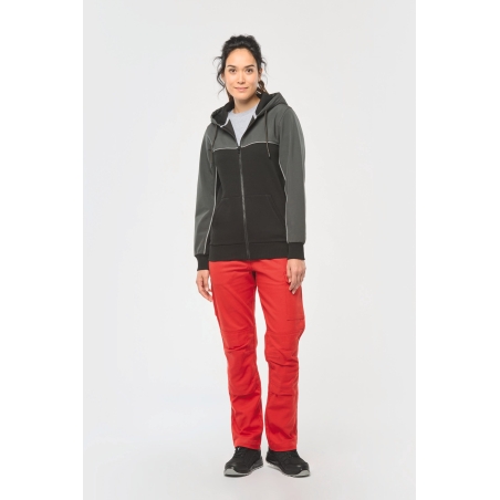 Veste molleton bicolore zippée à capuche écoresponsable unisexe