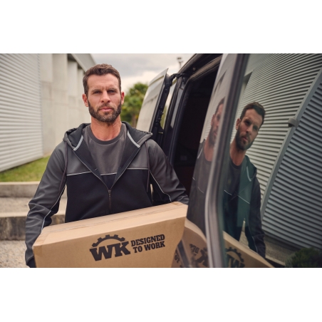 Veste molleton bicolore zippée à capuche écoresponsable unisexe