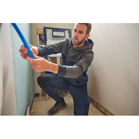 Veste molleton bicolore zippée à capuche écoresponsable unisexe