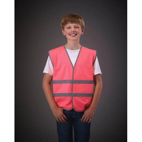 Gilet avec bordures et bandes réfléchissantes