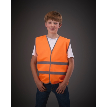 Gilet avec bordures et bandes réfléchissantes