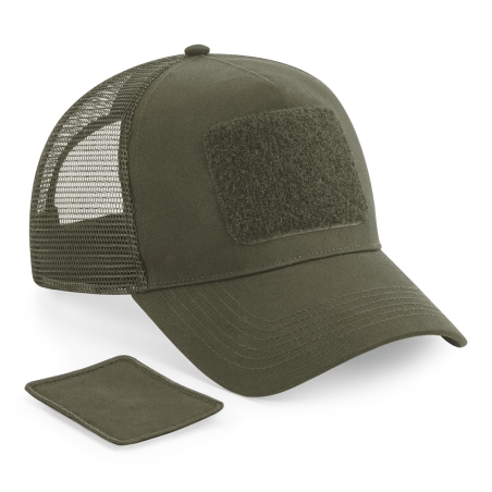 Casquette Filet Réglable à l'Arrière avec Patch Amovible
