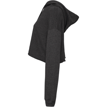 Sweat-shirt crop à capuche femme
