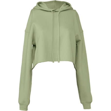 Sweat-shirt crop à capuche femme