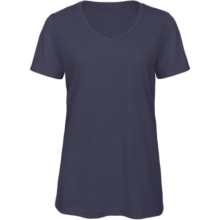 T-shirt Triblend col V Femme