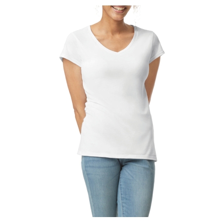 T-shirt femme col v Softstyle