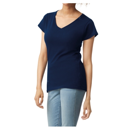 T-shirt femme col v Softstyle