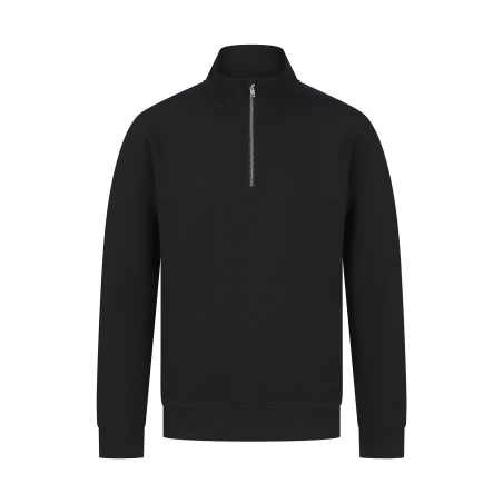 Sweat-shirt col zippé unisexe