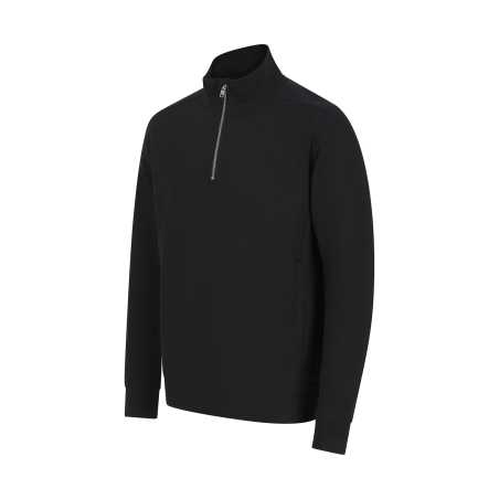 Sweat-shirt col zippé unisexe