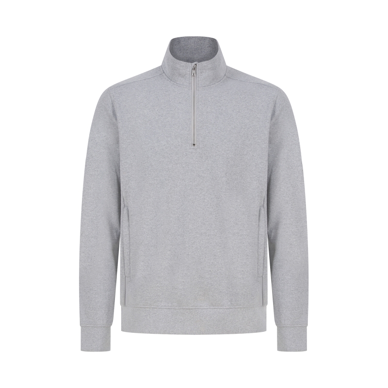 Sweat-shirt col zippé unisexe