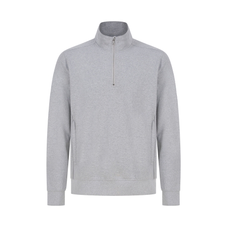 Sweat-shirt col zippé unisexe