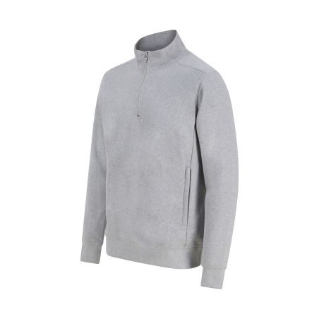 Sweat-shirt col zippé unisexe