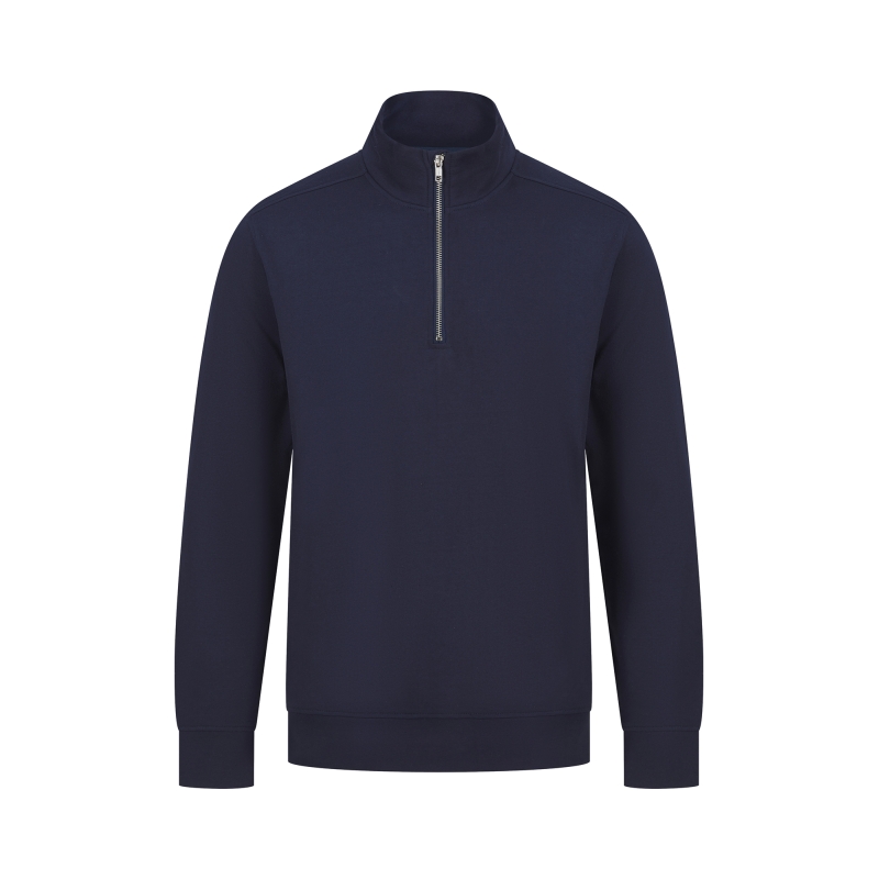 Sweat-shirt col zippé unisexe
