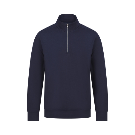 Sweat-shirt col zippé unisexe