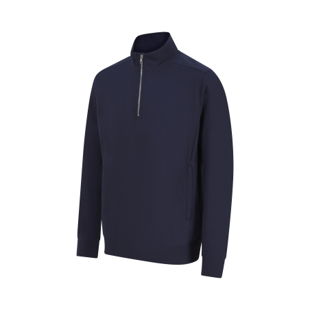 Sweat-shirt col zippé unisexe