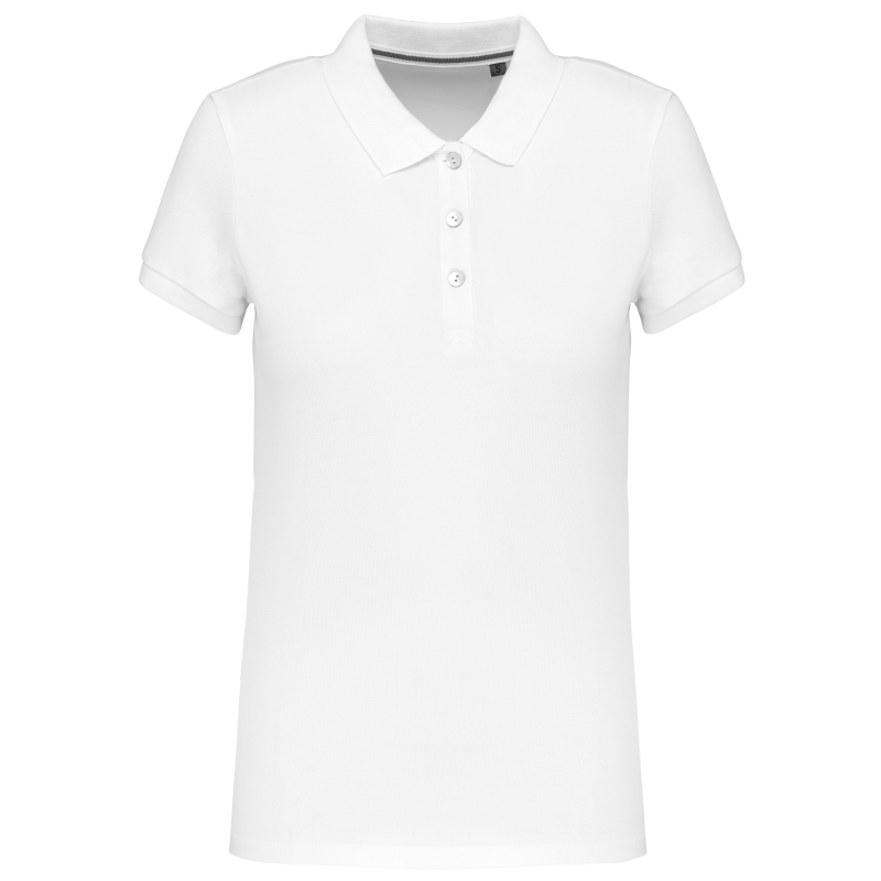 Polo Supima® manches courtes femme