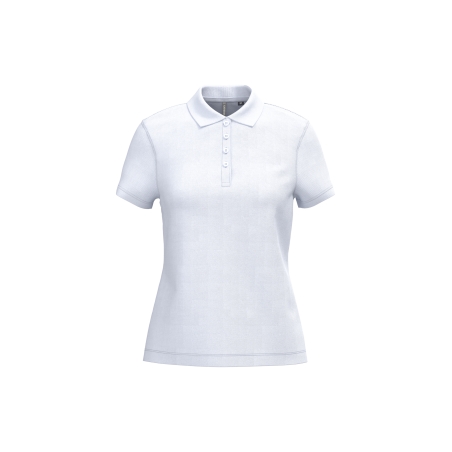 Polo piqué manches courtes femme