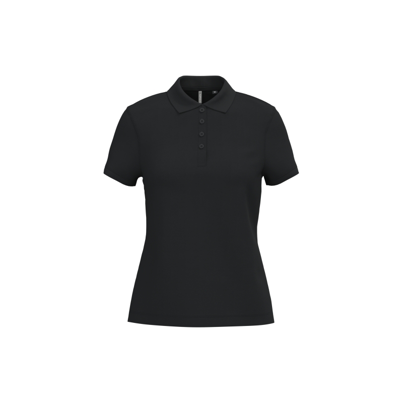 Polo piqué manches courtes femme