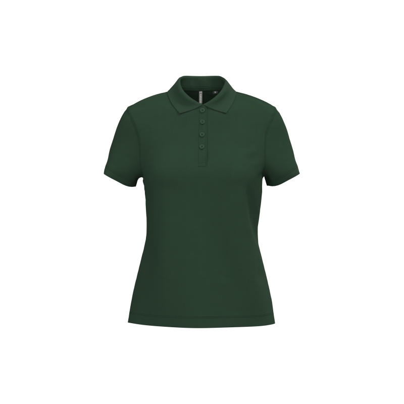 Polo piqué manches courtes femme