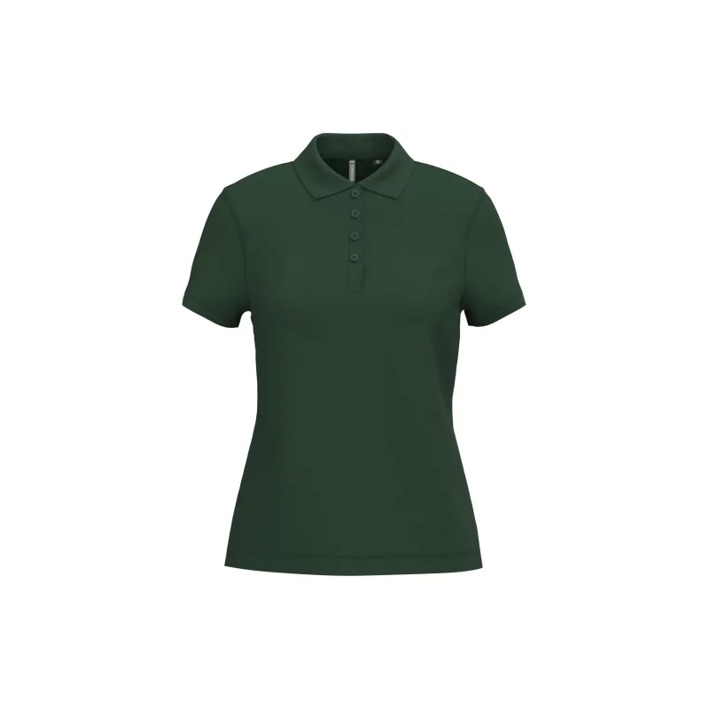 Polo piqué manches courtes femme