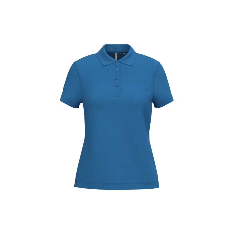Polo piqué manches courtes femme