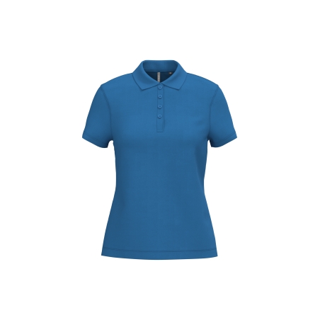 Polo piqué manches courtes femme