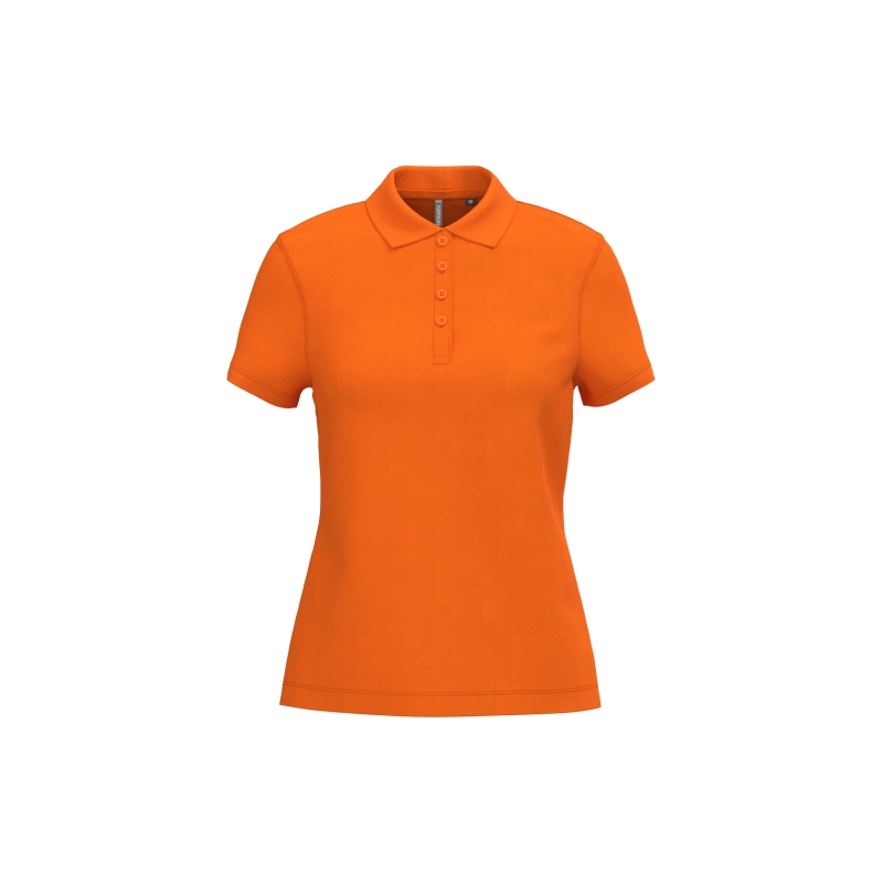 Polo piqué manches courtes femme