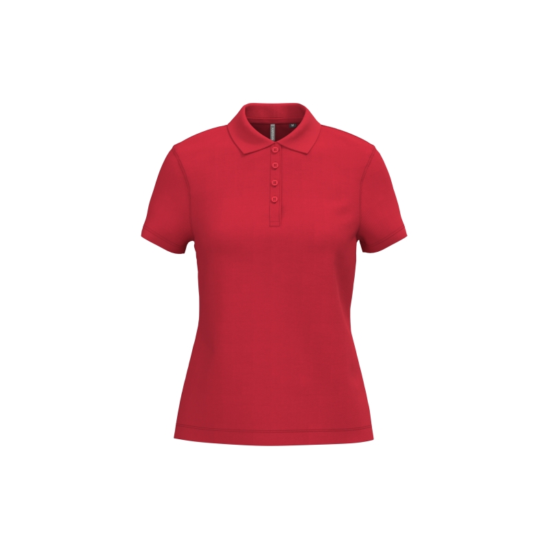 Polo piqué manches courtes femme