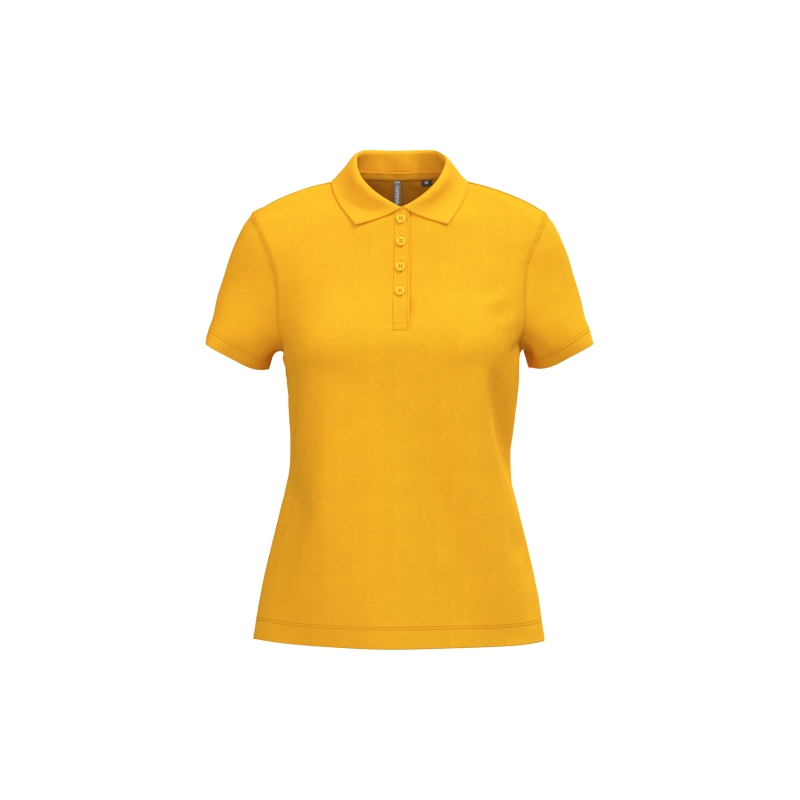 Polo piqué manches courtes femme