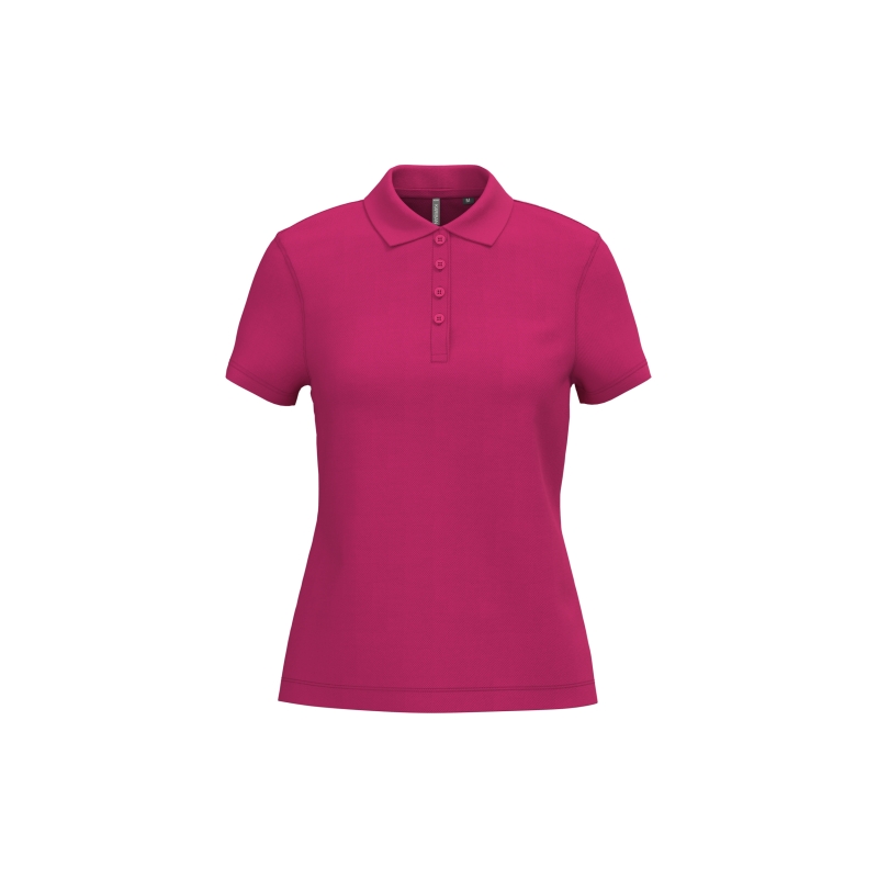 Polo piqué manches courtes femme